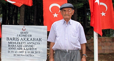 Şehidin dedesi yaşamını yitirdi
