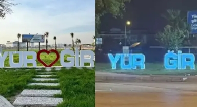 Logodaki kalp çalındı