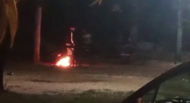 Parkta yangın çıktı