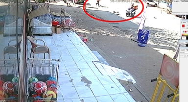 Yola fırlayan çocuğa çarptı