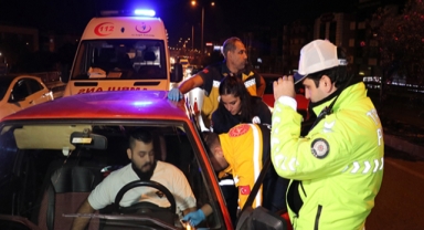 Akan trafikte araçta sızdı!