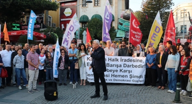 Protestoya tepki geldi