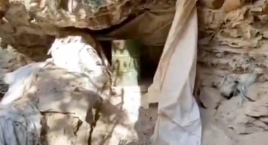 Teröristlere ait bir mağara görüntülendi