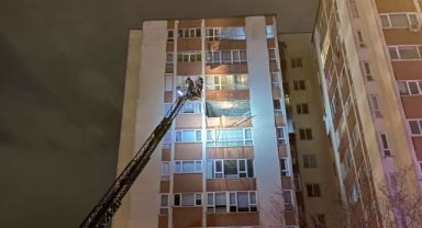 14 katlı binada çıkan yangın