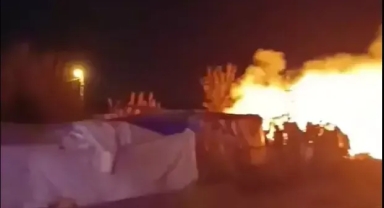 Çadırda yangın çıktı
