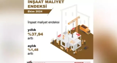 İnşaat maliyeti yıllık yüzde 37,94 arttı