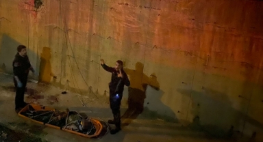 Kanaldan yaralı halde kurtarıldı