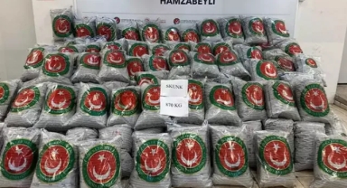 870 kilo skunk ele geçirildi