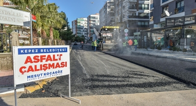 Kepez'de asfalt yenileme çalışması