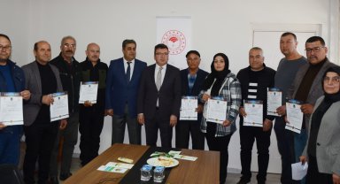 Çiftçiler sertifikalarını aldı