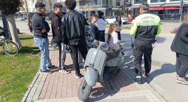 Kazada elektrikli bisikletli yaralandı