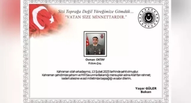 MSB: Suriye'nin kuzeyinde 1 asker şehit oldu