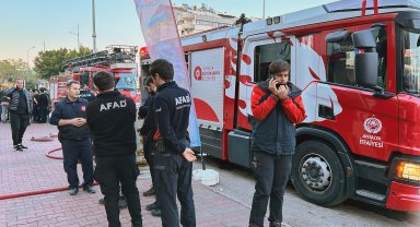 Restoran bacasında yangın