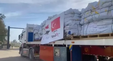 Yardım malzemeleri Gazze'ye ulaştı