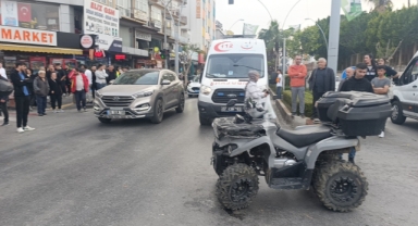 ATV ve otomobil çarpıştı