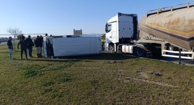 Beton mikseri kamyonetle çarpıştı: 1 yaralı