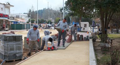 Göynük Mahallesi'nde yol ve kaldırım çalışmaları