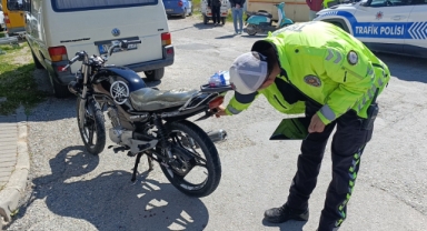 Kavşakta motosiklet kazası