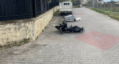 Motosiklet duvara çarptı