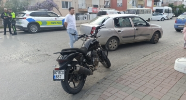Motosiklet sürücüsü yaralandı