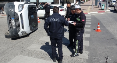 Para taşıyan zırhlı araç kaza yaptı