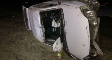 Takla atarak şarampole devrildi