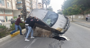 Virajı alamayıp takla attı