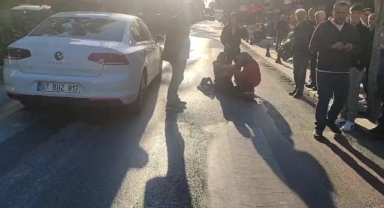 Yola fırladı.. Kazadan kaçamadı