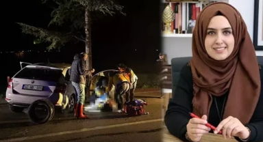 Ağaca çarpan otomobildeki doçent öldü, eşi ve oğlu yaralandı