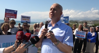Alanya'da dolum tesisi eylemi