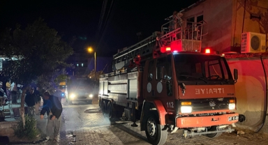 Evi ateşe verdi