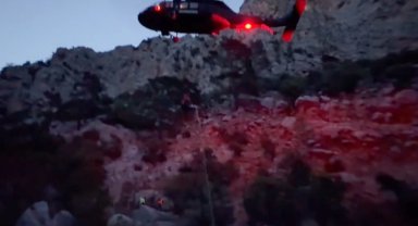 Helikopterle kurtarıldı