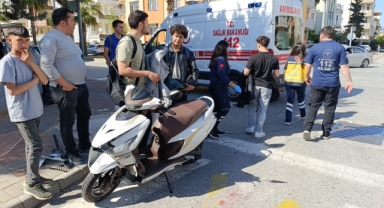 Kazada motosiklet sürücüsü yaralandı