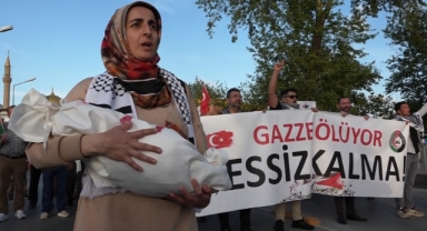 Manavgat'ta Gazze protestosu