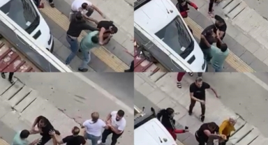 Trafikte tartışma yumruklu kavgaya dönüştü