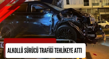 Alkollü sürücü trafiği tehlikeye attı