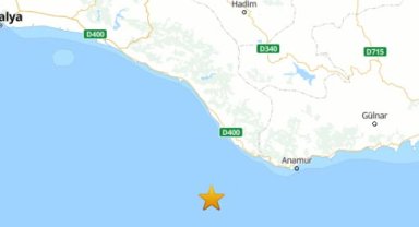 Antalya açıklarında 4 büyüklüğünde deprem