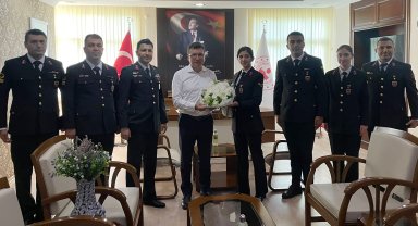 Jandarmadan Kaymakam Şahin'e ziyaret