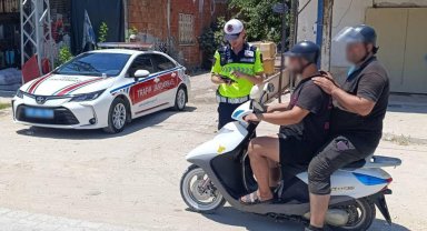 Antalya'da motosiklet sürücülerine 'şok' denetim