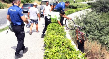 Bisikletle falezlerden düştüler