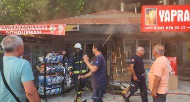 Büfe yangını korkuttu