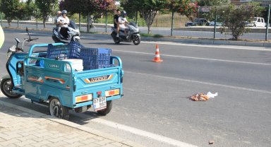 Devrilen triportörün sürücüsü yaralandı