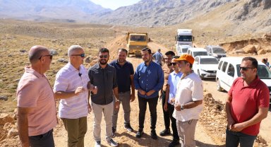 Okurcalar Yaylası yolunda çalışma