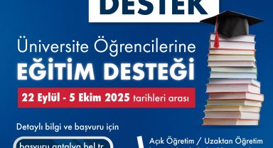 Antalya Büyükşehir'den üniversite öğrencilerine eğitim desteği