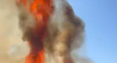 Çalılık yangını seralara zarar verdi