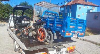 Jandarmadan motosiklet denetimi