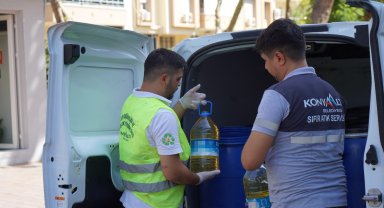 Konyaaltı'nda atık yağlar geri dönüştürülüyor