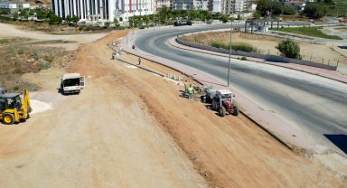 Manavgat'ta cadde düzenleme çalışması