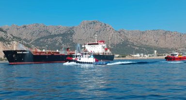 Antalya'da tanker gemisinde tatbikat