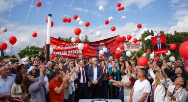 Böcek'e balonlu, güvercinli doğum günü kutlaması